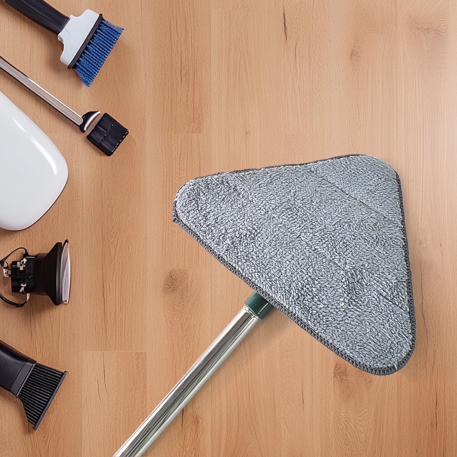 2-in-1 Extendable Triangle Mop – Retractable, 360° Rotating, Telescopic & Reusable Mop Heads (1 Pc) 2-in-1 Extendable Triangle Mop – Retractable, 360° Rotating, Telescopic & Reusable Mop Heads (1 Pc)